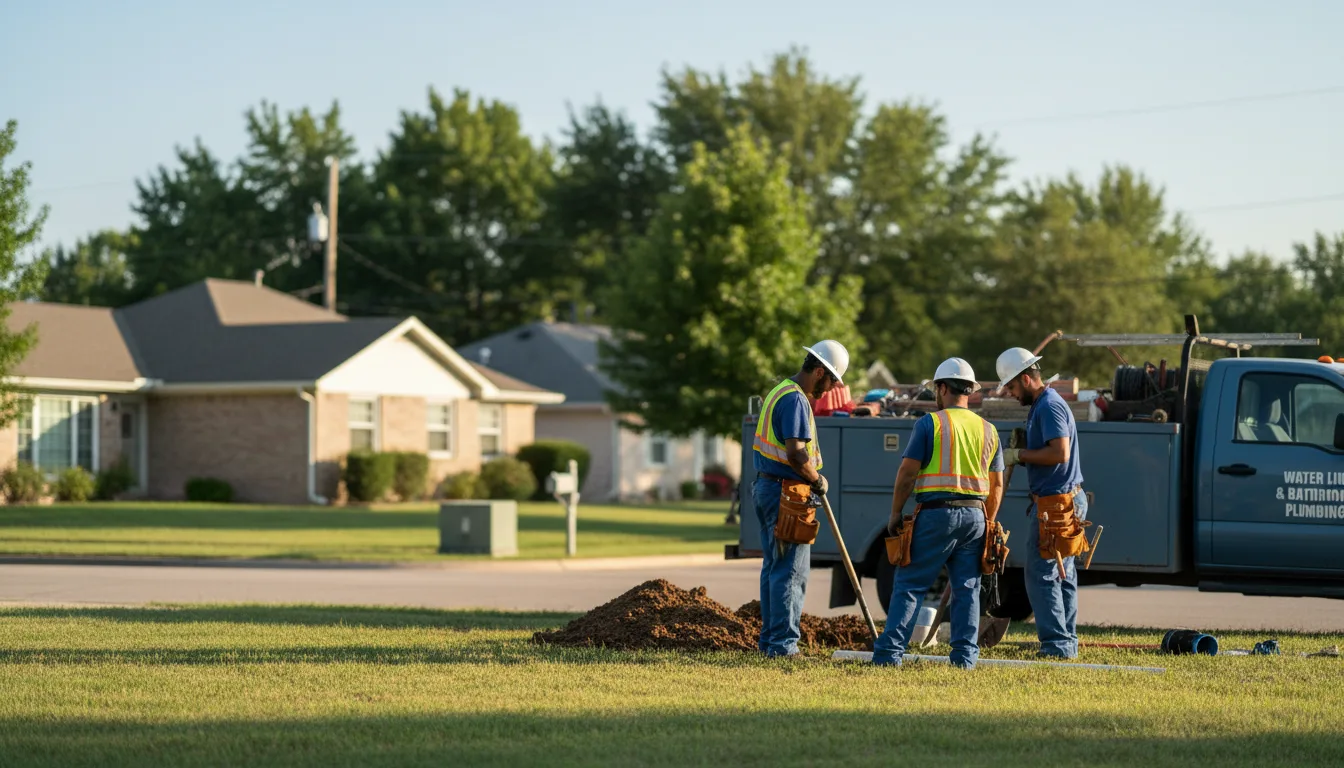 Residential water line and bathroom plumbing service in Mooresville, AL